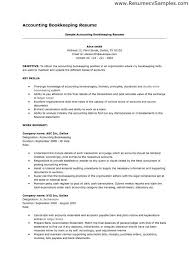 Resume Examples For Bookkeeper Unforgettable Bookkeeper