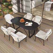 Rope Woven Outdoor Patio Dining Set