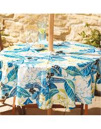 Shower Resistant Garden Tablecloths