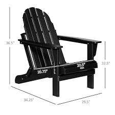 Outsunny Black Plastic Adirondack Chair For Patio Deck And Lawn Furniture
