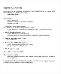 8 Research Plan Templates Free Sample Example Format Download