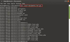 unzip tar gz files from linux command line