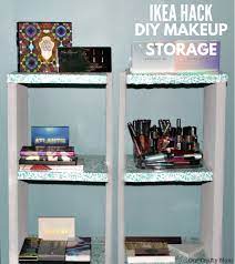 diy ikea shelf easy hack for makeup