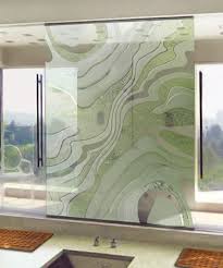 sandblasted shower glass in endless awe