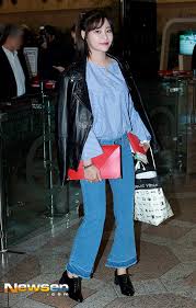 Yuna Aoa Leather Jacket Korean Airport Fashion Korean Fashion