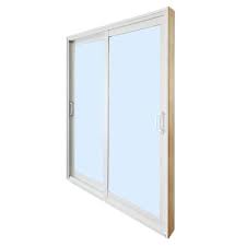 stanley doors 72 in x 80 in double sliding patio door clear low e