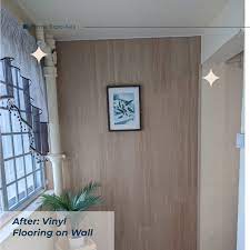 can vinyl flooring be used on walls