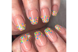 diy rainbow nail art for short nails