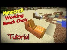 minecraft beach chair tutorial you