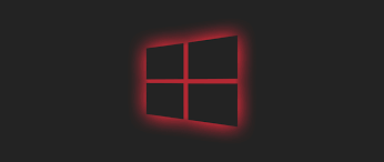 2560x1080 Windows 10 Logo Red Neon ...