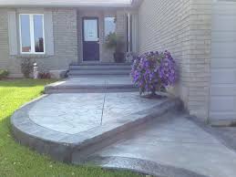 Stamped Concrete Front Entrance Porch