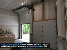 high lift garage door tracks with