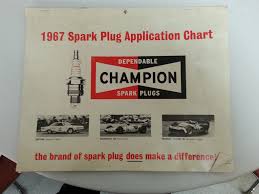 1967 Champion Spark Plug Application Chart