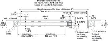 pocket door framing kit with jr