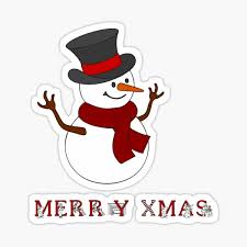 The advantage of transparent image is that it can be used efficiently. Merry Christmas Snowman Clipart Sticker By Cool Shirts Redbubble