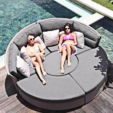 Round Bed Swimming Pool Deck Chair