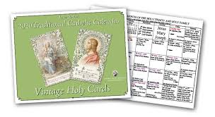 2020 Traditional Catholic Calendar