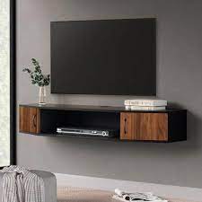 fitueyes floating tv stand wall mounted