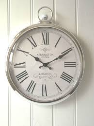 Large Silver Round Pocket Watch Wall