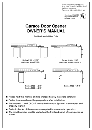 chamberlain series 1100 garage door