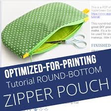 round bottom zipper pouch printable