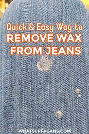 how to remove candle wax from jeans no