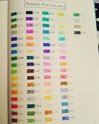 Arteza Real Brush Pens Color Chart Bedowntowndaytona Com