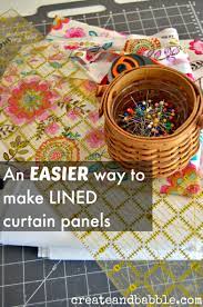 an easy way to make lined curtains
