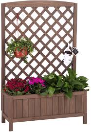 A wide variety of free standing fencing options are product name: Amazon Com Raised Garden Bed Outdoor Planter Box With Trellis For Flower Standing Vertical Lattice Panels For Vine 31 L X 12 W X 47 H Kitchen Dining