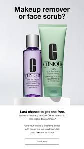 get a free makeup remover or face scrub