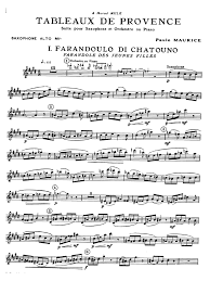 Full score and set of parts. 363469767 Paule Maurice Tableaux De Provence Suite Pour Saxophone Et Orchestre Ou Piano Alto Saxophone Piano Pdf Pdf