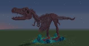 Jurassic craft dinosaurs for minecraft pe is an addon. I Finished My T Rex Skeleton Build Snapshot 20w51a Download In Comments R Minecraft