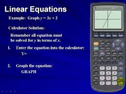 Graph A Linear Equation Using The Ti83