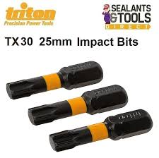 Triton Tx30 Impact Driver Torx T30 Screwdriver 25mm Bits 836714