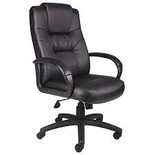 black leather executive desk chair