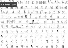 chairs cad block free drawings