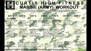 free marine army workout programme