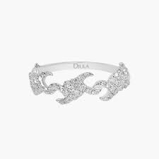 djula barbed wire pave ring