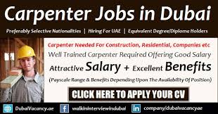 carpenter jobs in dubai uae 2023 for