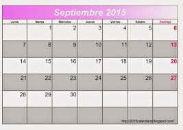Calendario Septiembre 2015 Para Imprimir Calendario 2015