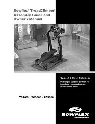 Bowflex Treadclimber Tc5 Owner S Manual Manualzz Com