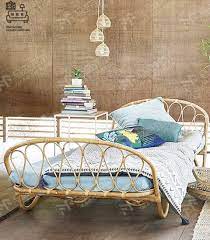 Bilzen Rattan Bed Frame Wooden Bed