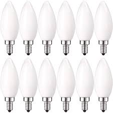 Luxrite E12 Frosted Candelabra Dimmable Led Light Bulbs 4w 40 Watt Equivalent 2700k Warm White 360 Lumens 12 Pack Walmart Com Walmart Com