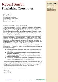 fundraising coordinator cover letter