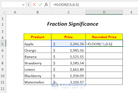 how to use floor function in excel 11