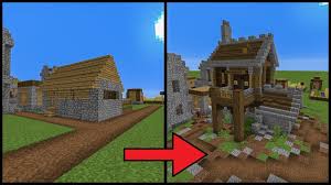 Minecraft medieval stall ideas : Minecraft Village Upgrade New Village House Minecraft 1 13 Tutorial Youtube