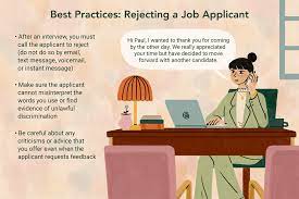 how to reject a job applicant