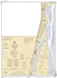 Detroit River Trenton Channel And River Rouge Nautical Chart