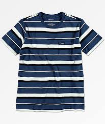 Rvca Boys Danron Blue Pocket T Shirt