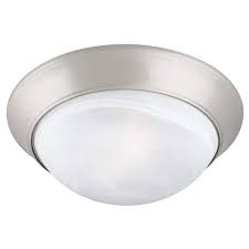 2 light satin nickel ceiling light 503201